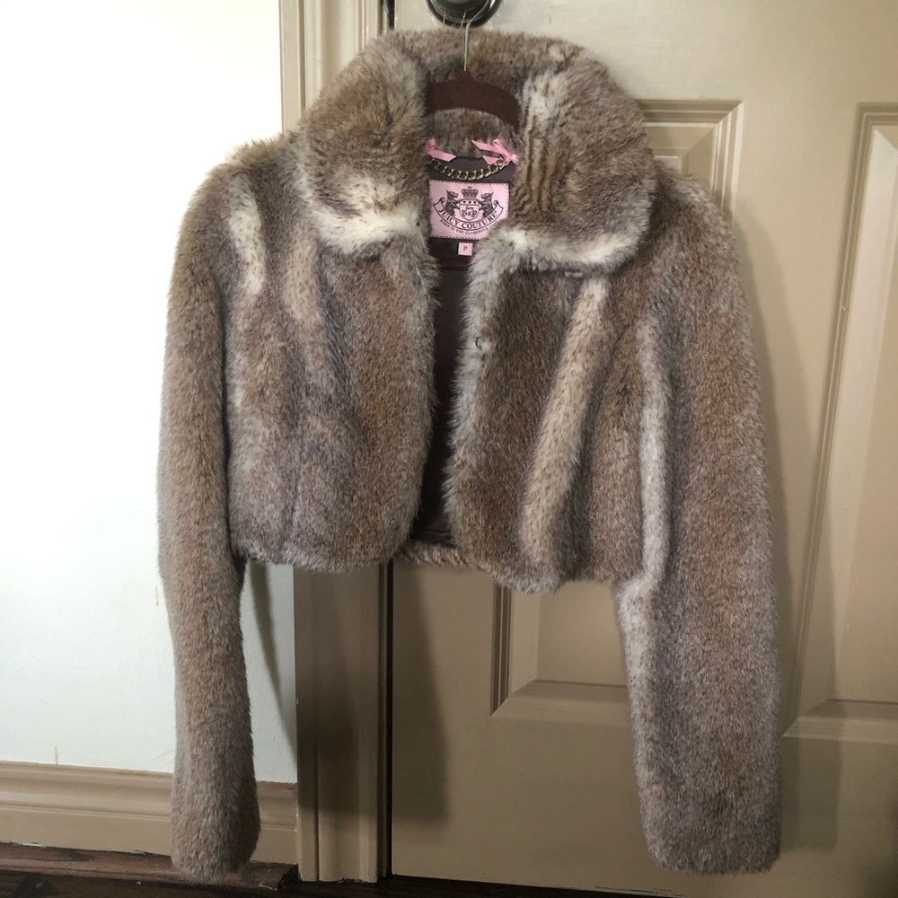JUICY COUTURE Faux Fur Cropped Coat *GENTLY USED*